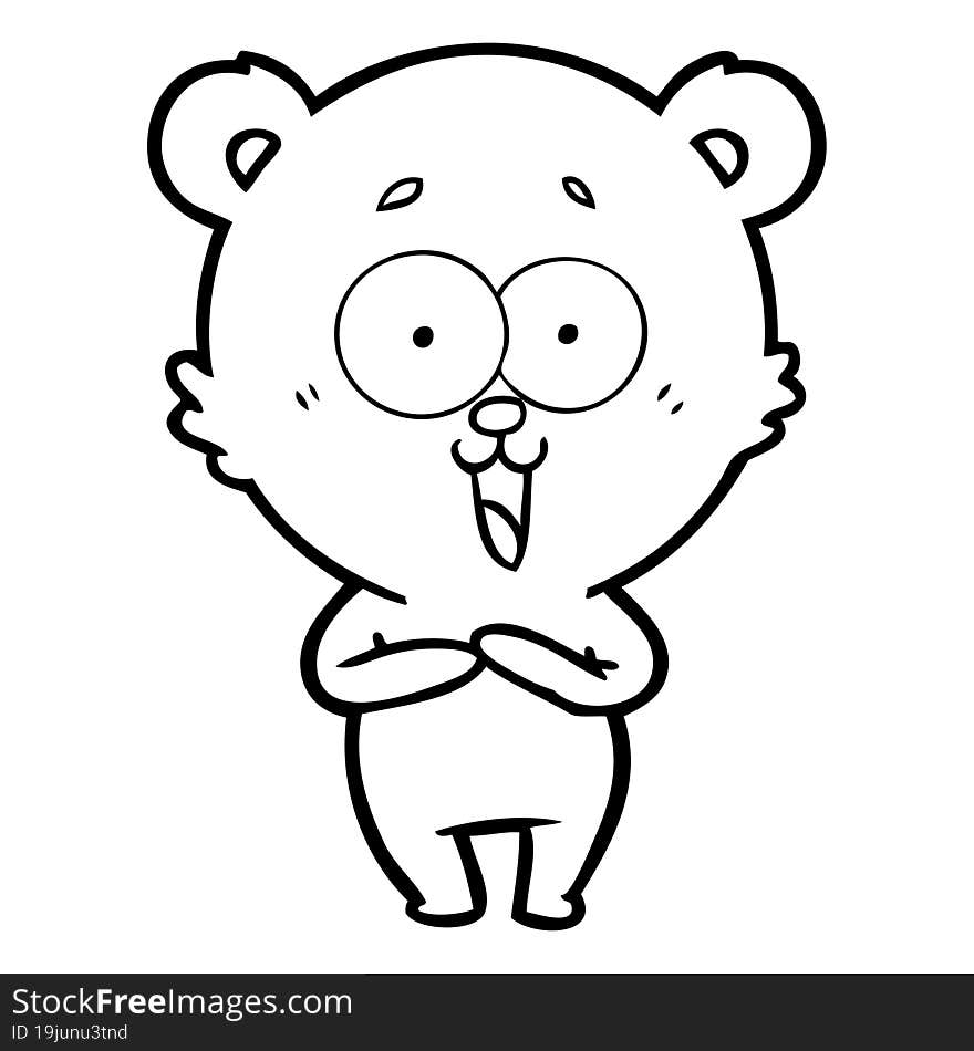 laughing teddy  bear cartoon. laughing teddy  bear cartoon