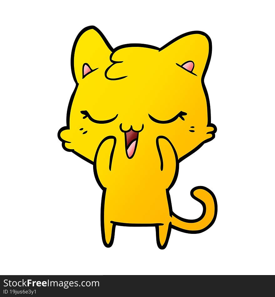 happy cartoon cat. happy cartoon cat