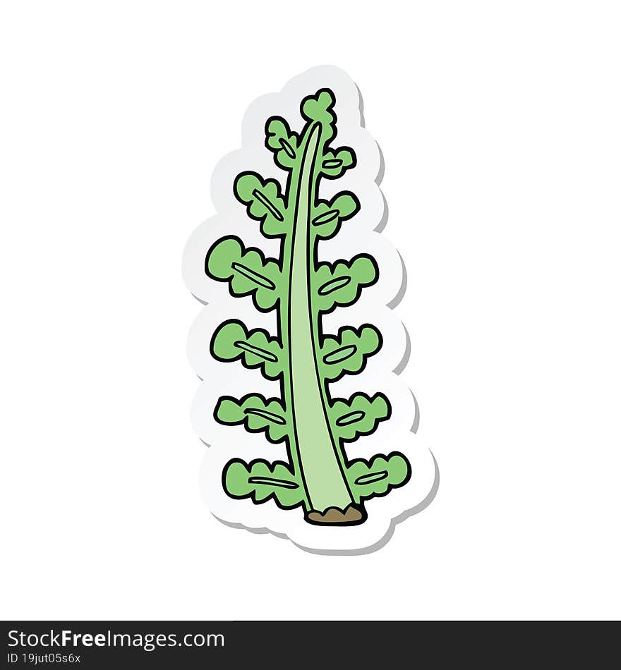 sticker of a cartoon plant