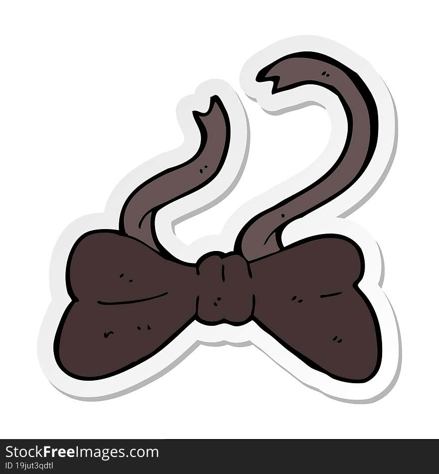 sticker of a cartoon bow