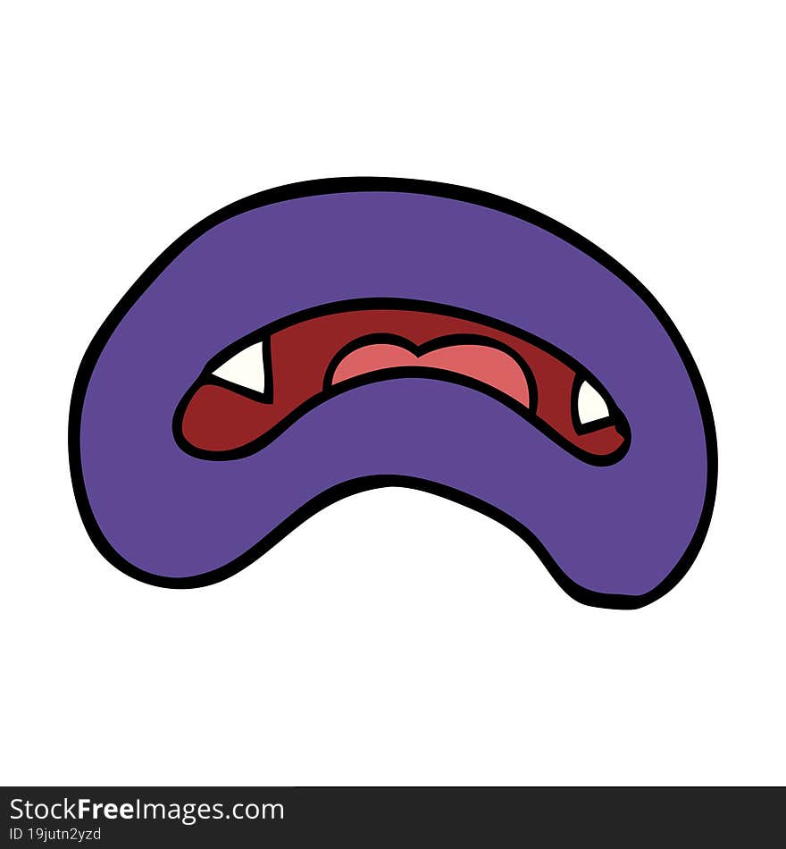 cartoon doodle vampire mouth