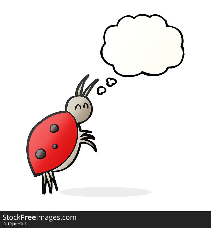 thought bubble cartoon ladybug