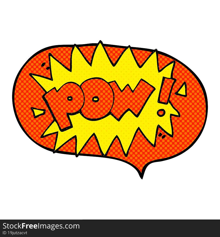 Comic Book Speech Bubble Cartoon Pow Symbol