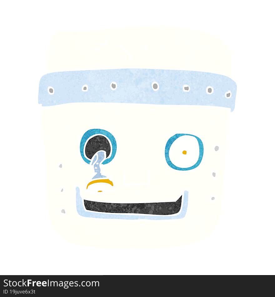 cartoon robot head