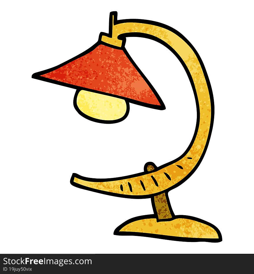 cartoon doodle funky lamp