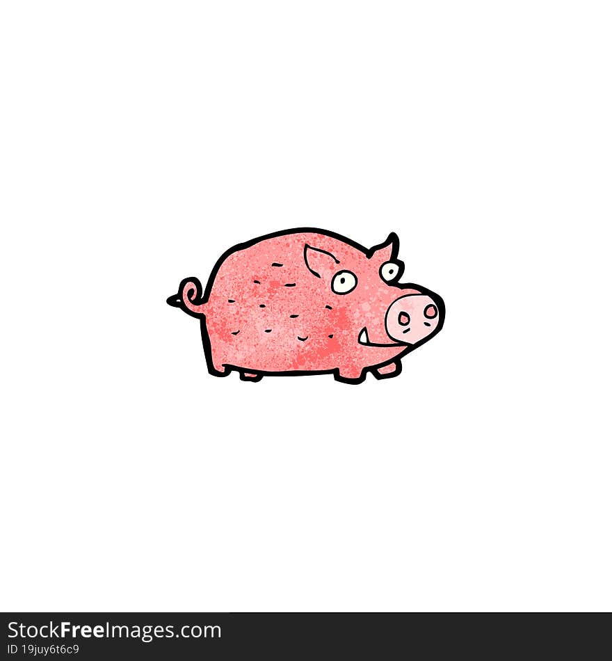 cartoon pink pig