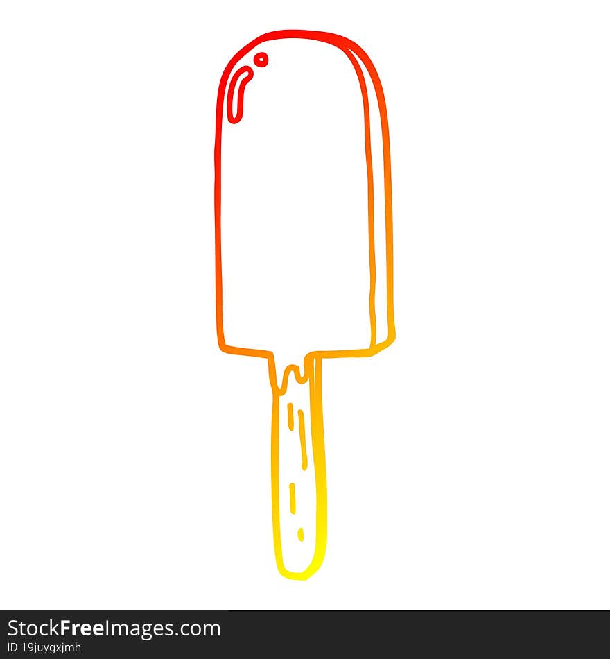 warm gradient line drawing cartoon lollipop