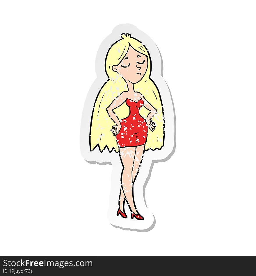 retro distressed sticker of a cartoon