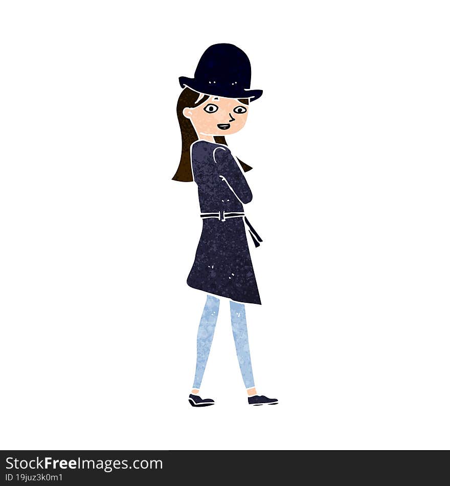 cartoon female spy