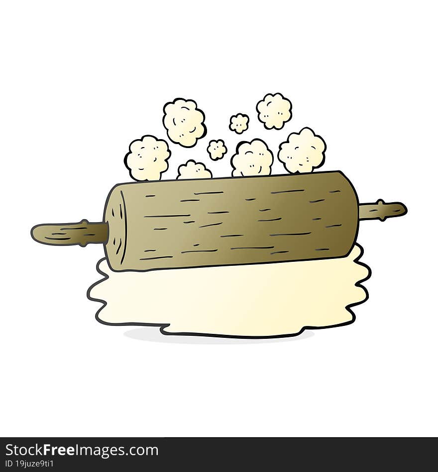 cartoon rolling pin