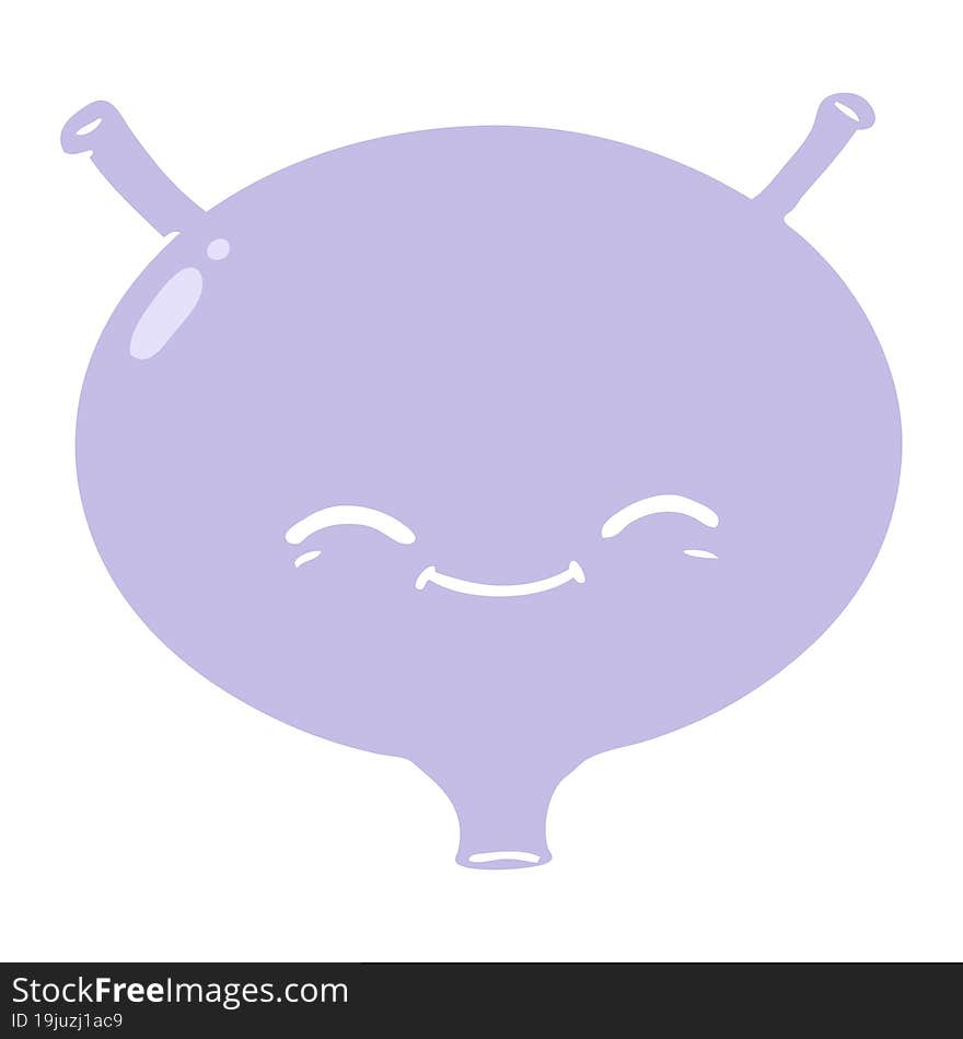 flat color style cartoon bladder