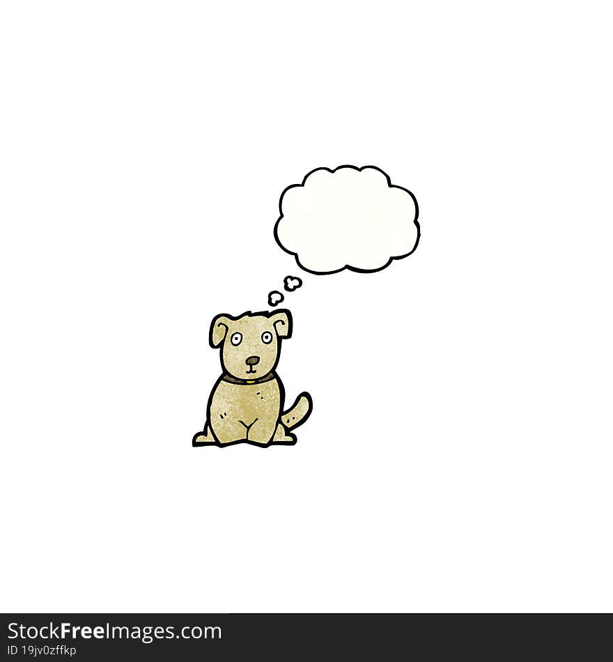 Cartoon Dog With Thought Bubble