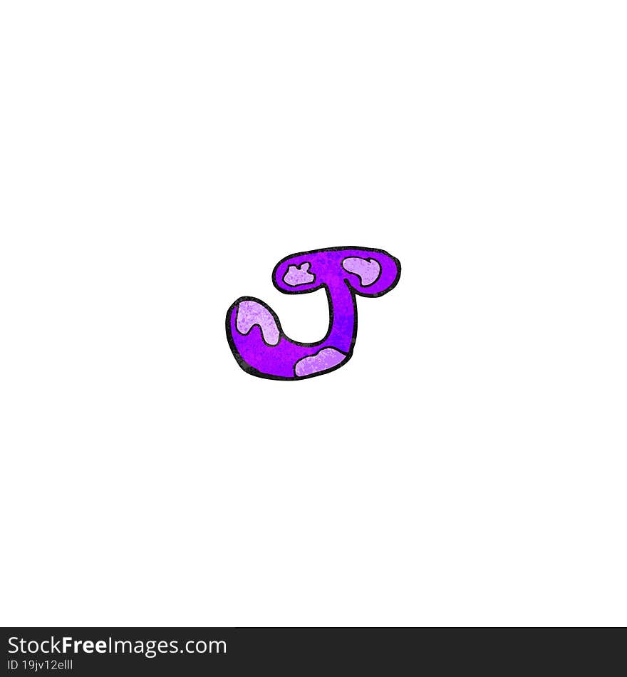 child\'s drawing of the letter j