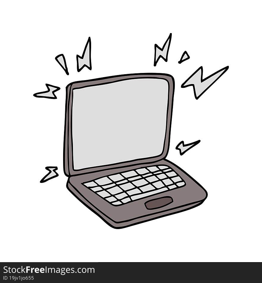 Cartoon Laptop Computer