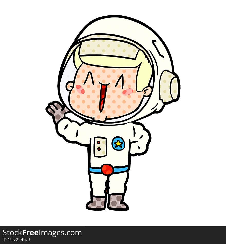 singing cartoon astronaut. singing cartoon astronaut