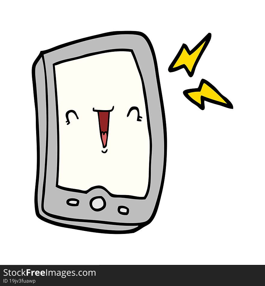 cute cartoon mobile phone