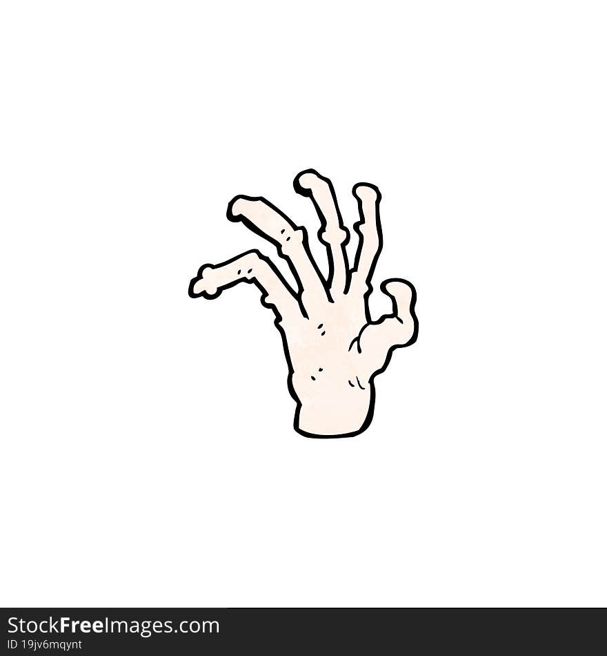 cartoon spooky hand