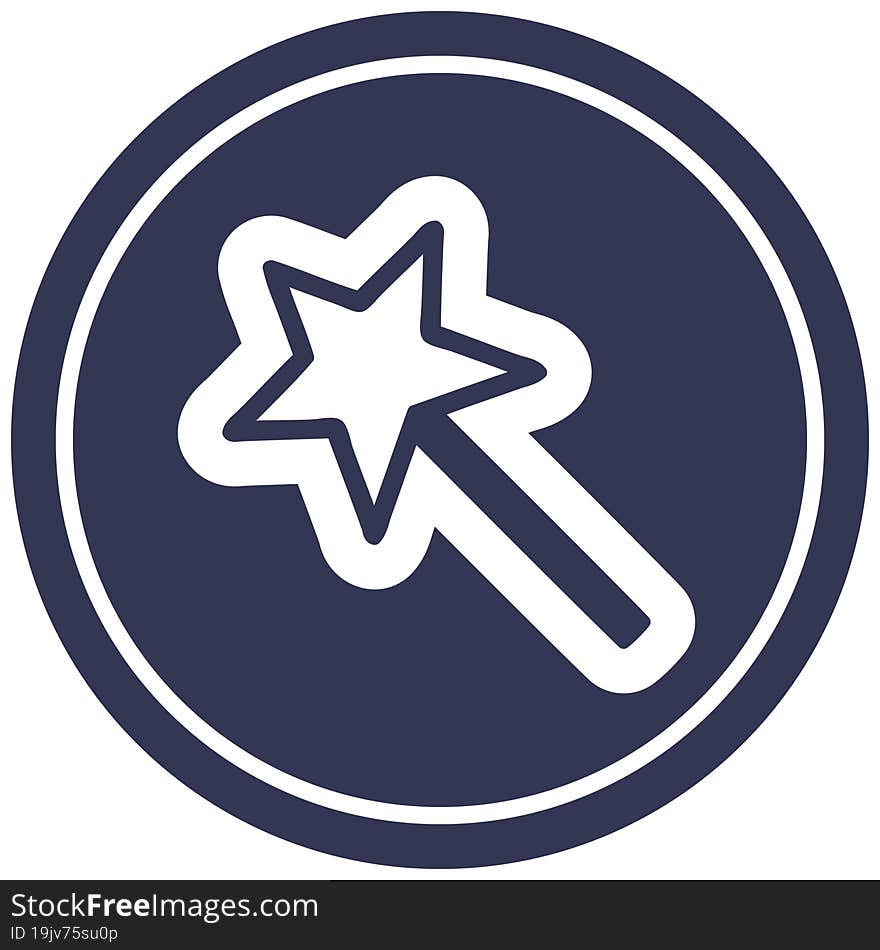 Magic Wand Circular Icon