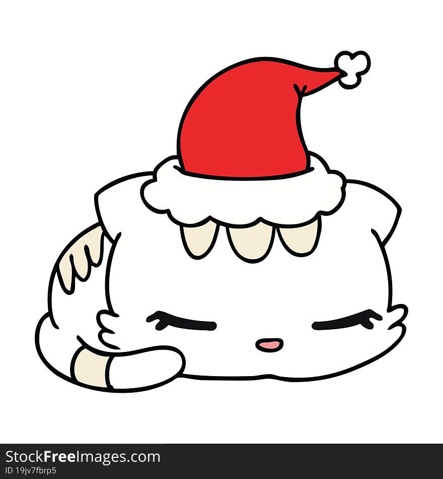 Christmas Cartoon Of Kawaii Cat