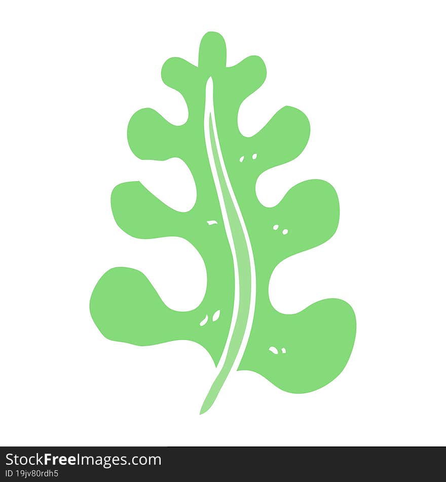 flat color illustration of leaf. flat color illustration of leaf