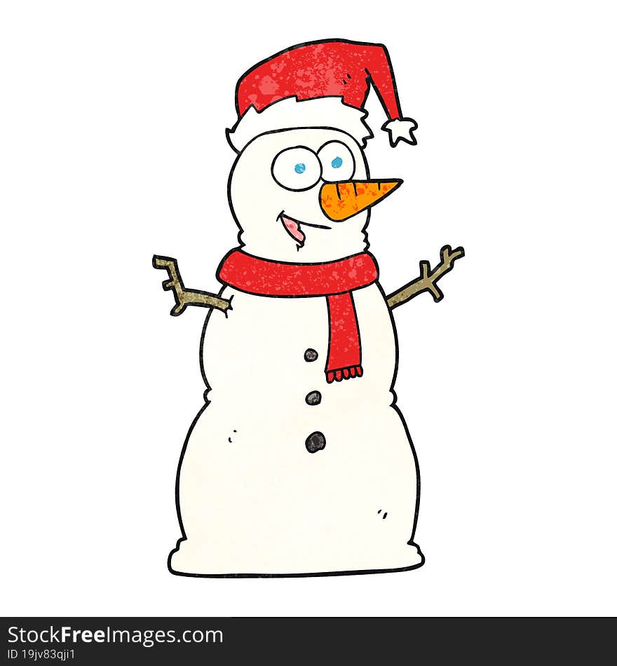 textured cartoon snowman