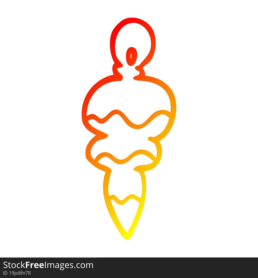 warm gradient line drawing cartoon christmas decoration