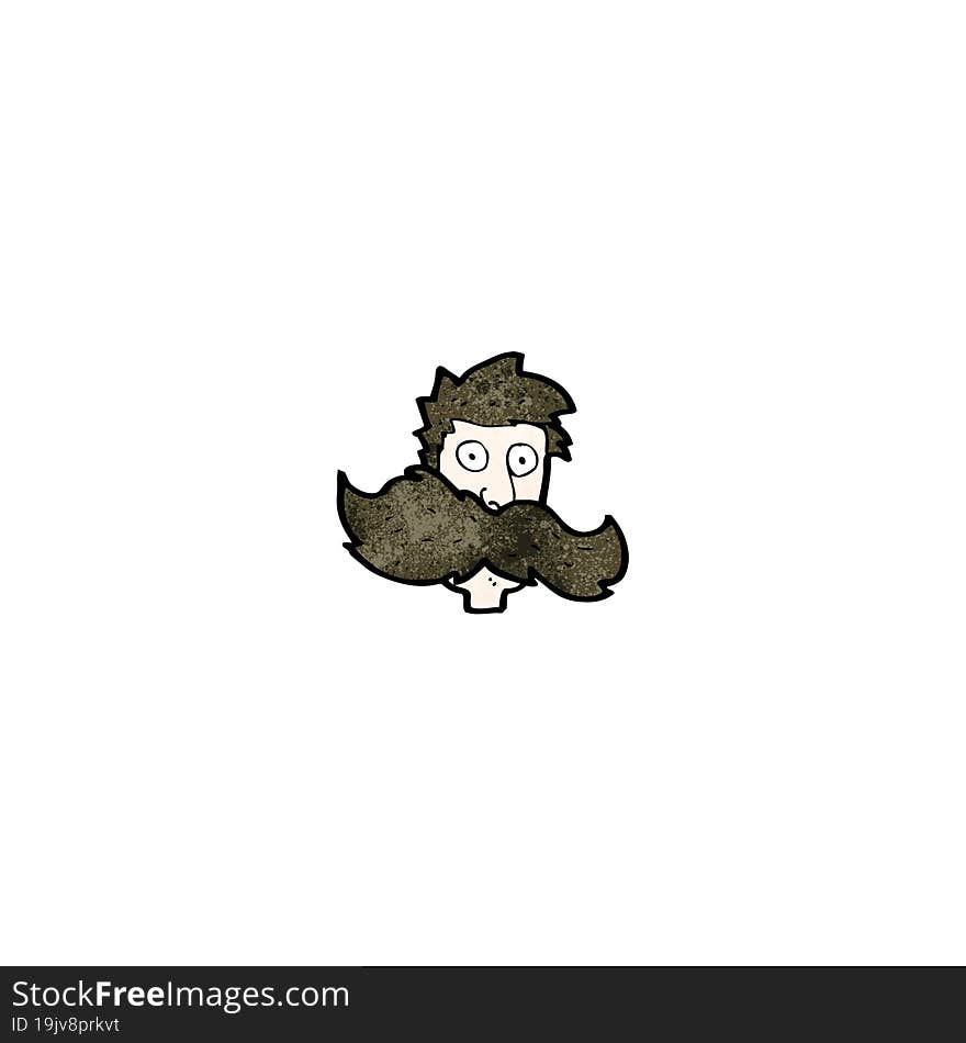 cartoon huge mustache