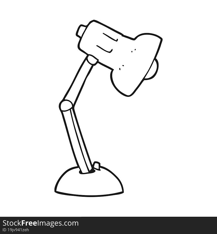 Black And White Cartoon Desk Lamp