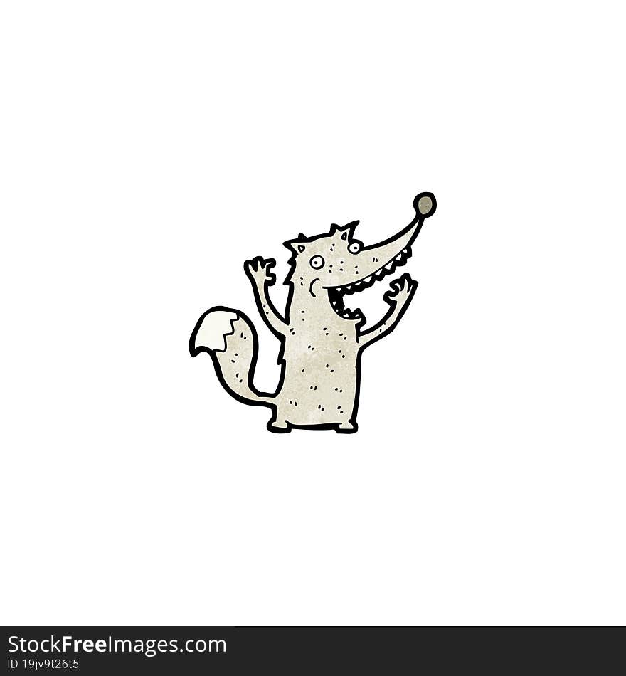 funny cartoon wolf