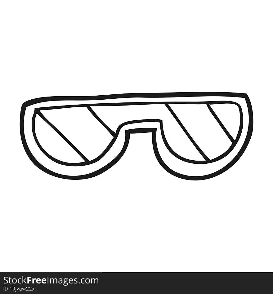 black and white cartoon glasses