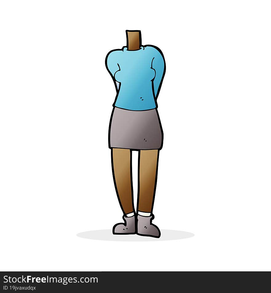 Cartoon Female Body (mix And Match Cartoons Or Add Own Photos