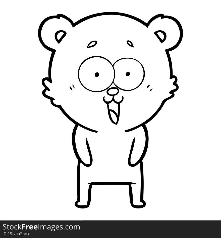 laughing teddy  bear cartoon. laughing teddy  bear cartoon