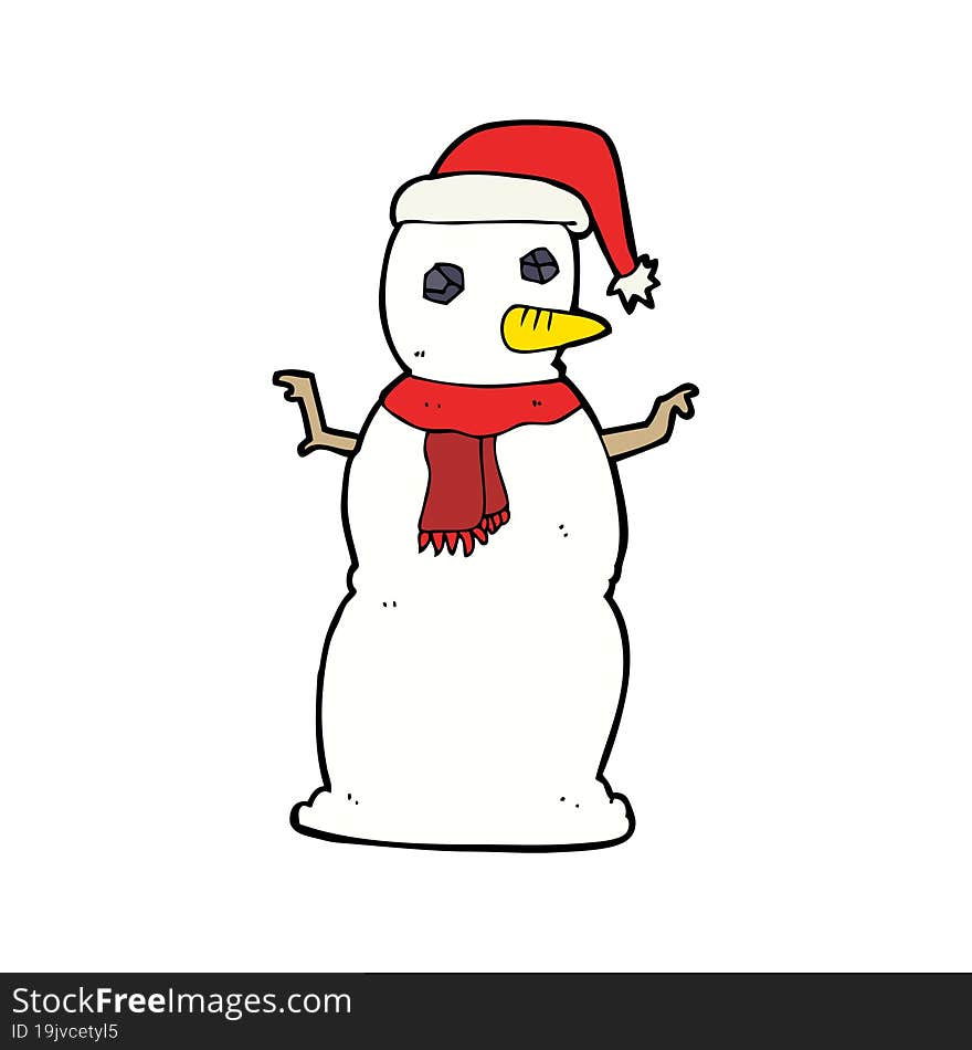 cartoon snowman