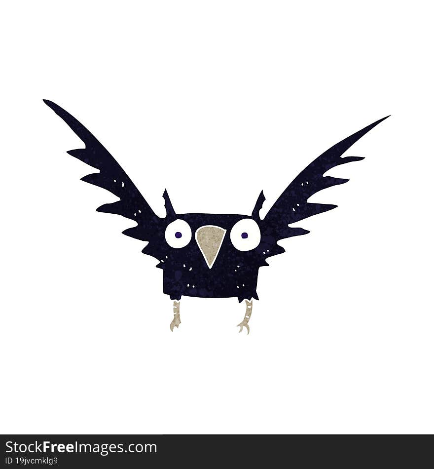 cartoon spooky bird