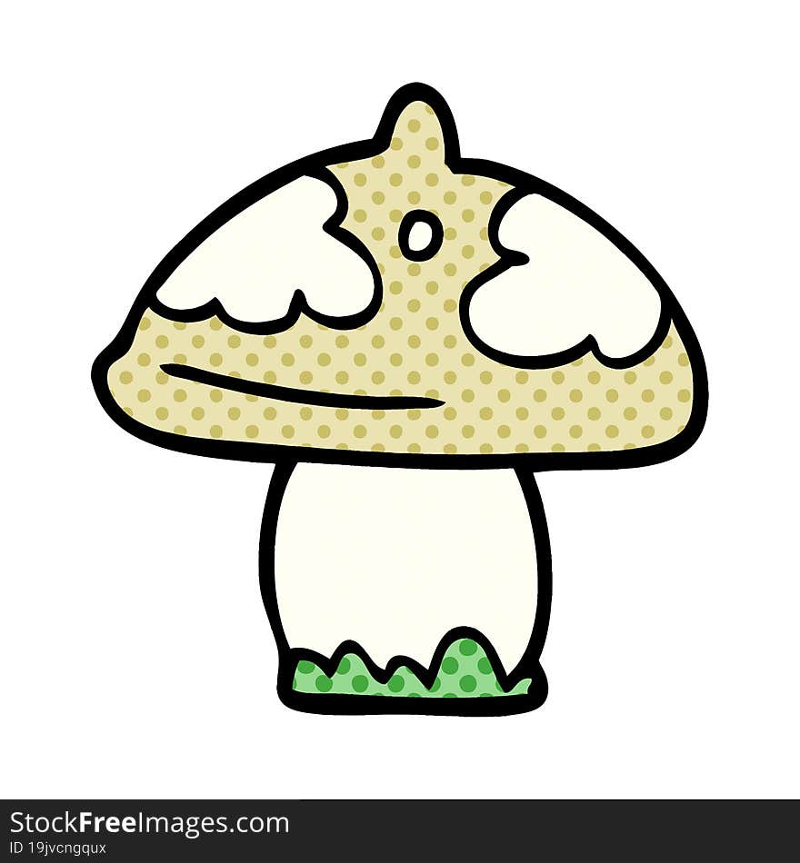 cartoon doodle mushroom