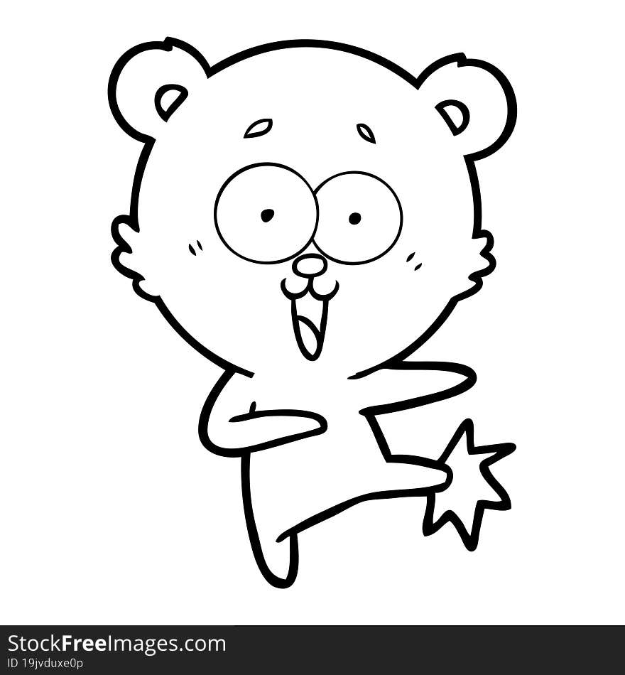 laughing teddy  bear cartoon. laughing teddy  bear cartoon