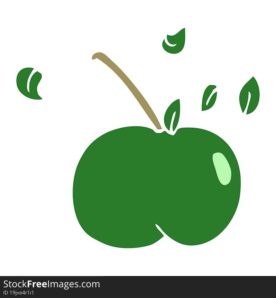 cartoon doodle juicy apple