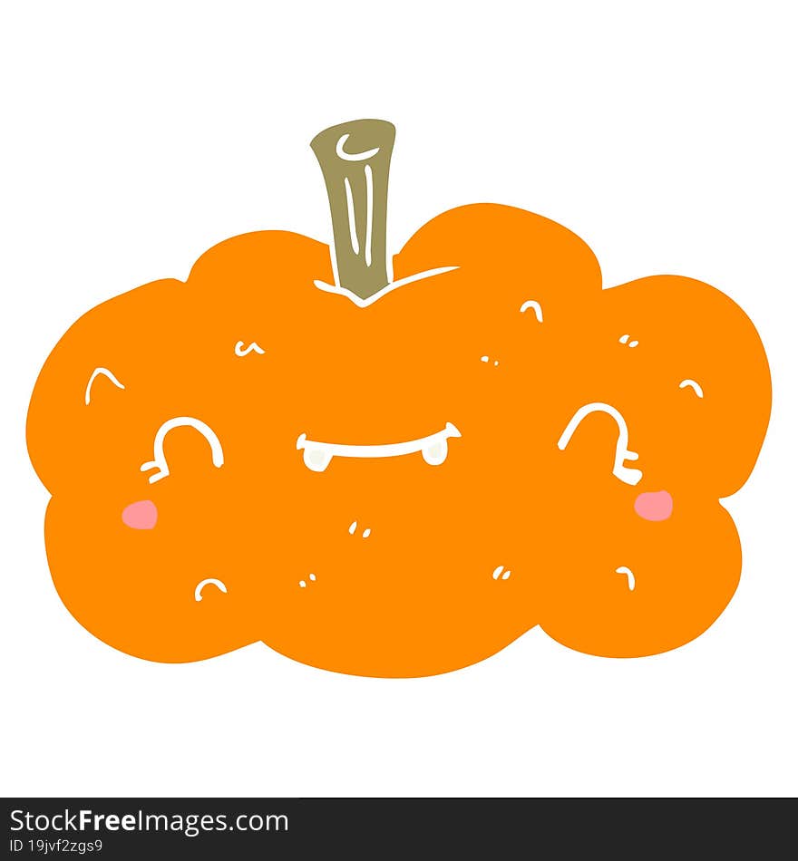 flat color style cartoon pumpkin