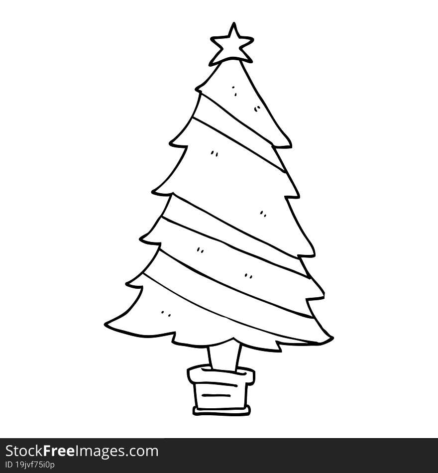 cartoon christmas tree