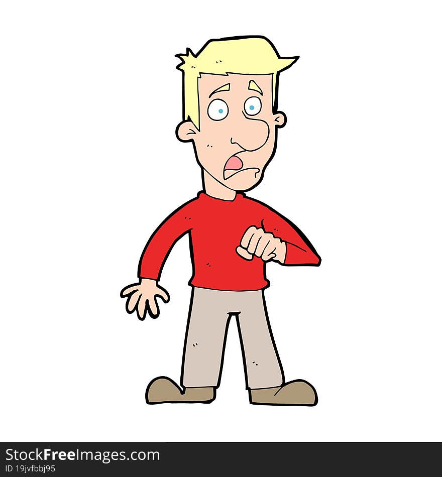 cartoon shocked man