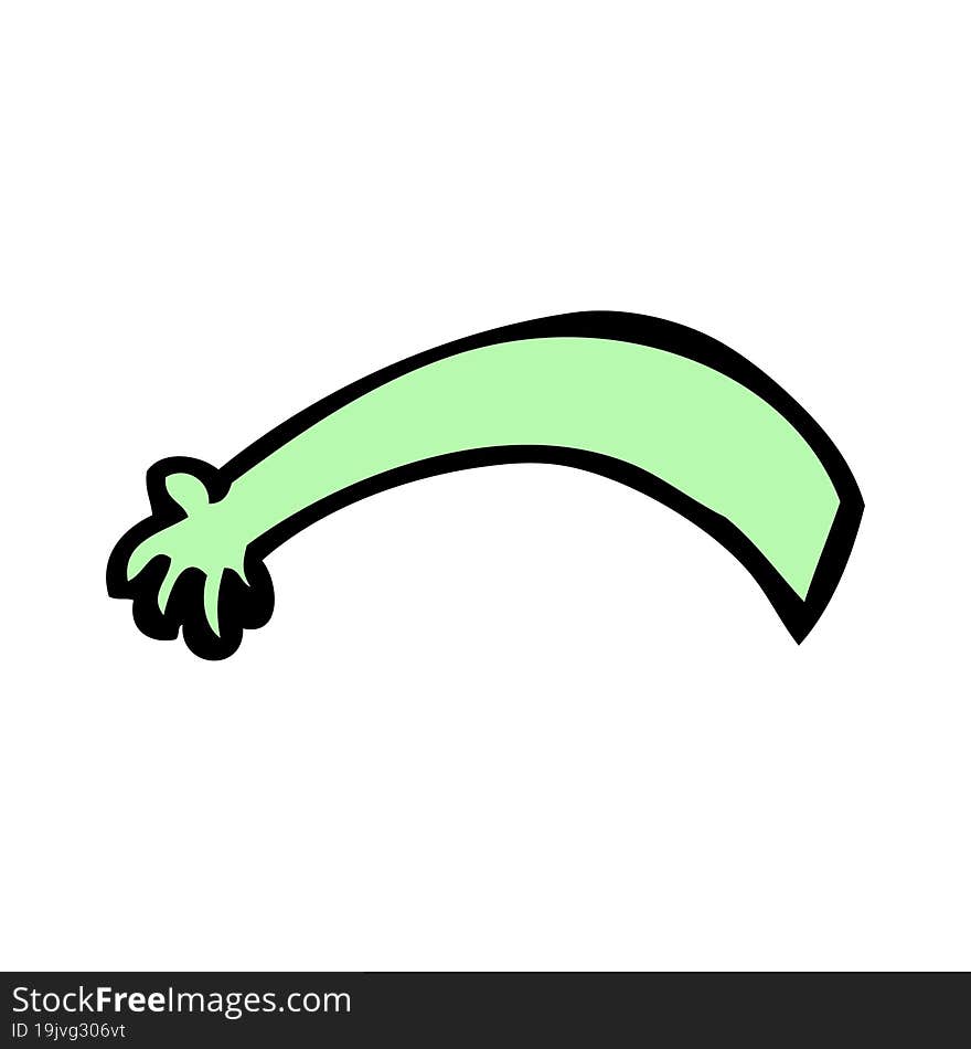 cartoon alien  arm