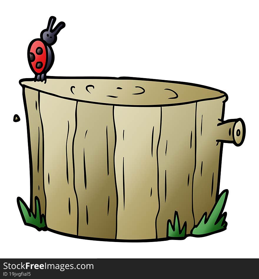 cartoon tree stump. cartoon tree stump