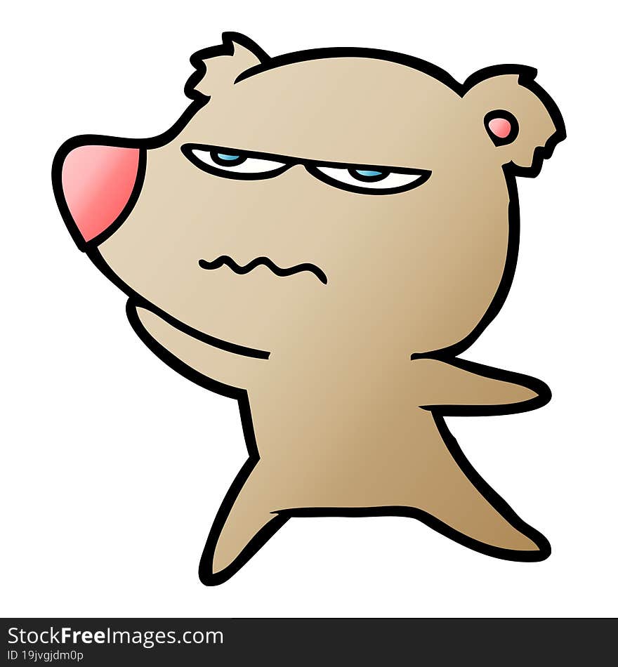 angry bear cartoon. angry bear cartoon