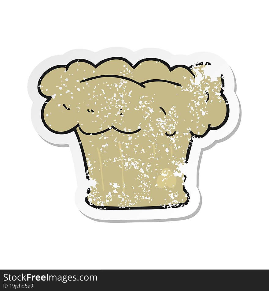 retro distressed sticker of a cartoon loaf of bread