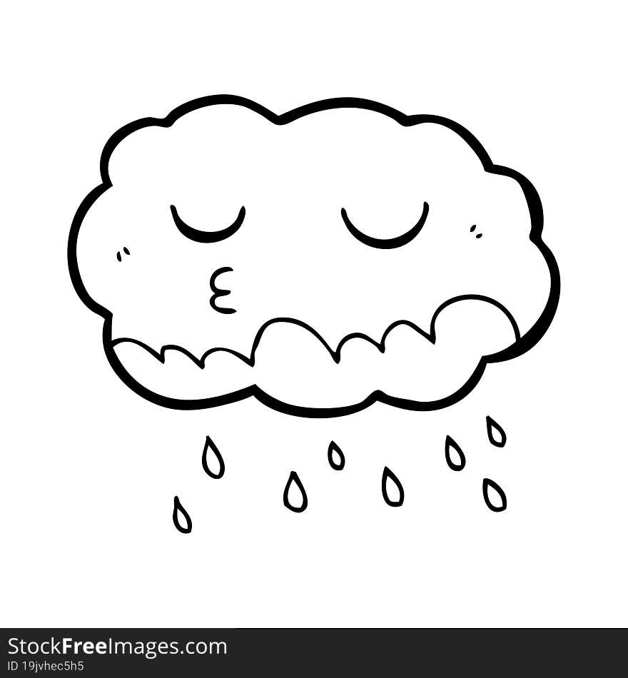 cartoon rain cloud