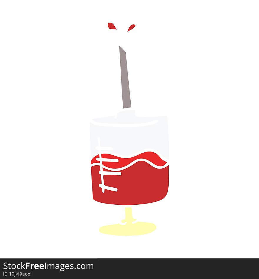 cartoon doodle of a blood sample