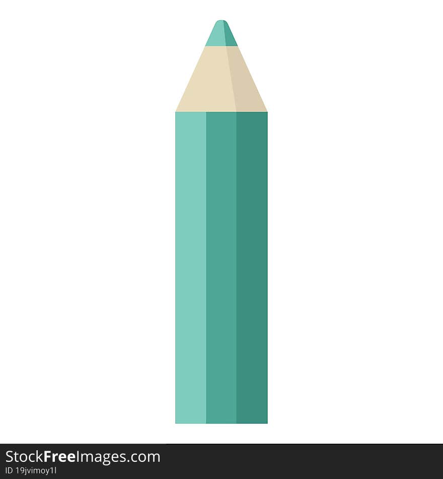 Green Coloring Pencil Graphic Icon