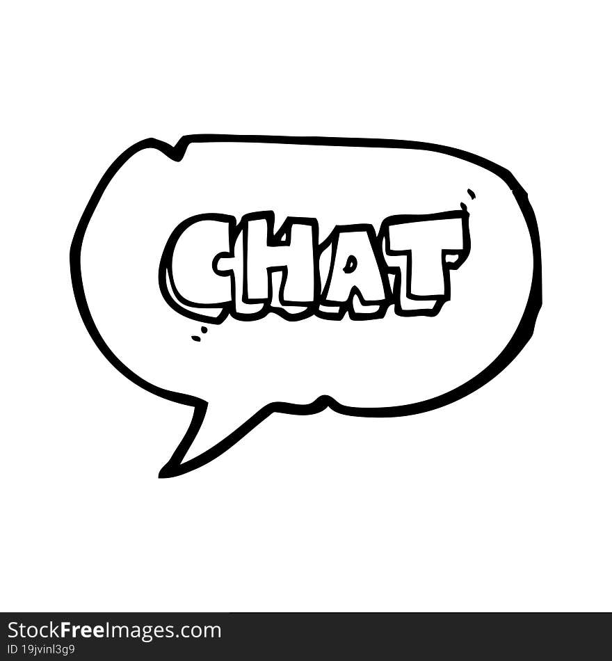 Speech Bubble Cartoon Chat Symbol