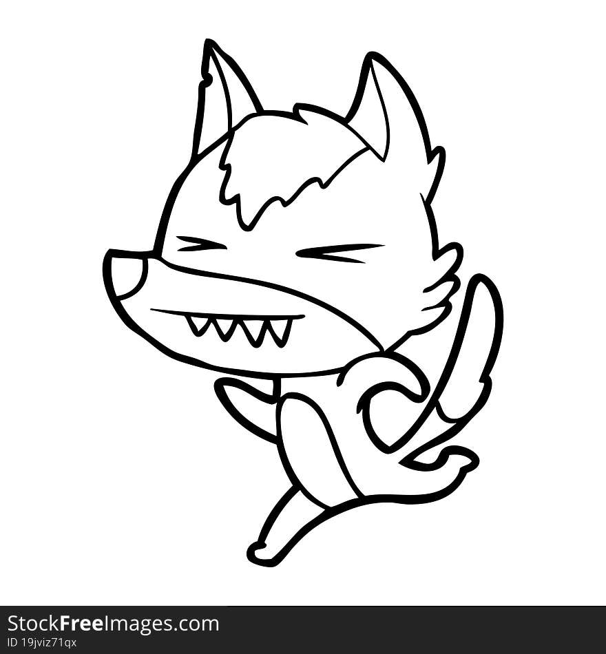 angry wolf running. angry wolf running