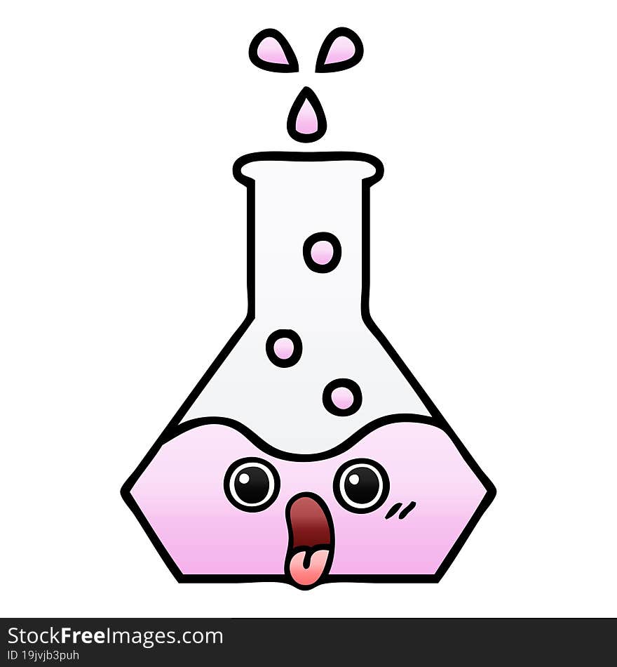 Gradient Shaded Cartoon Science Beaker